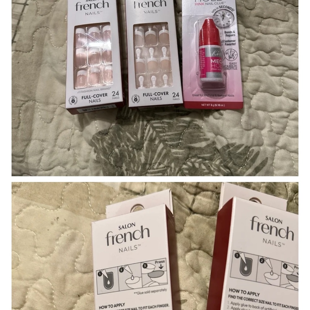 Frenchi Salon French Nails Set with White and Red Packaging